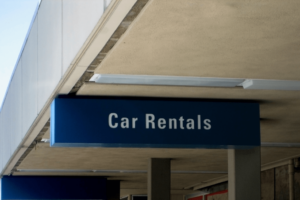 Car Rental Signage at Airport