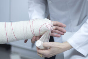 Doctor Patient Plaster Cast