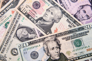 A lot of cash US dollars assorted bills